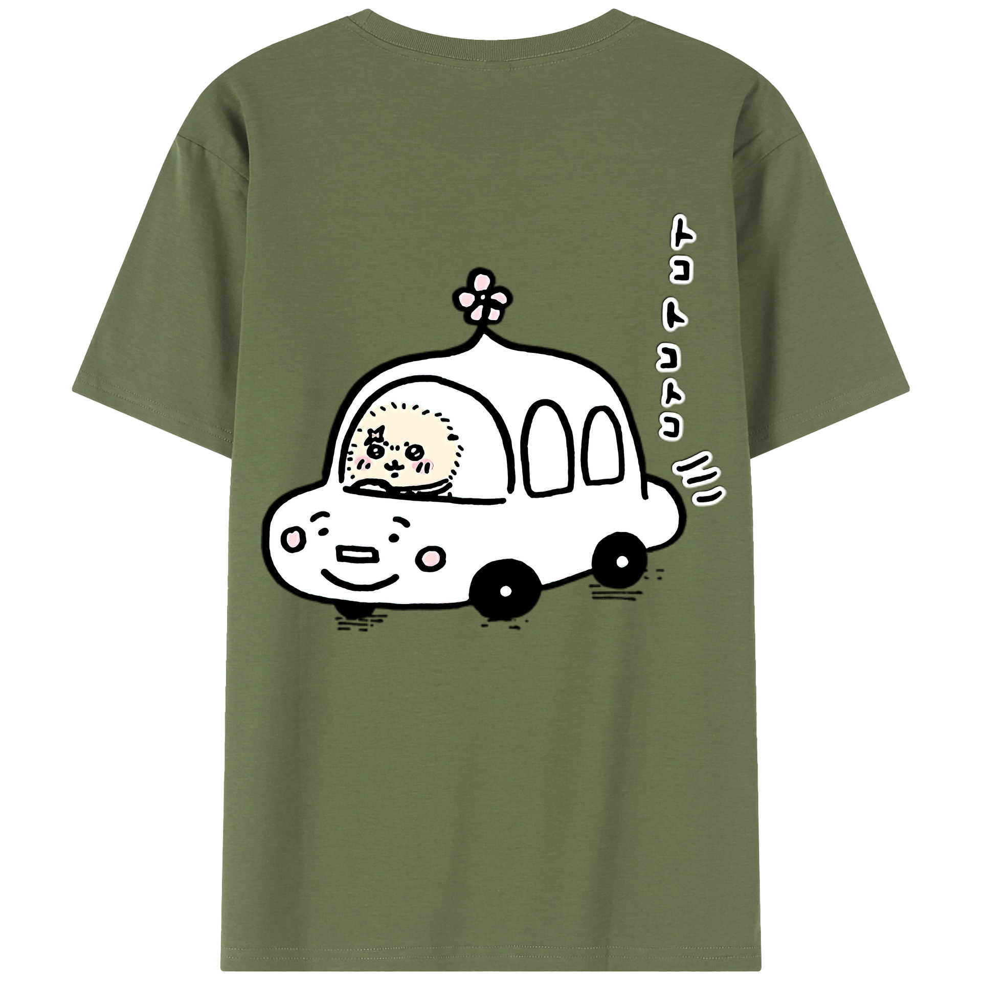 （画像用） ちいかわ ラッコ Chii-kawa Sea otter 綿100％半袖Tシャツ（背面プリント）